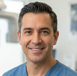 Retrato real del Dr. Ruiz, cirujano maxilofacial